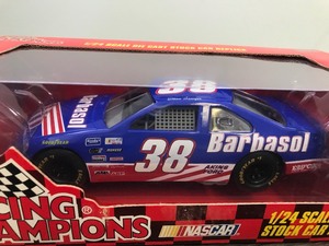 lot 121 image: 1997 NASCAR Racing Champions Eltan Sawyer #38  Barbasol 124 scale die cast stock car