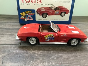 lot 164 image: 1998 Revel Big A Auto Parts 1963 Corvette Roadster 124 scale die cast car