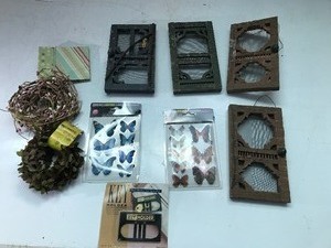 lot 215 image: Crafts  hanging fruit basket  2 plant hangers