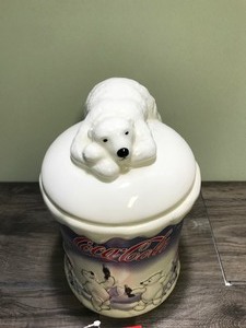 lot 230 image: Polar bear Coca Cola cookie jar