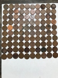 lot 264 image: 100 Wheat Pennies
