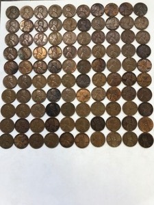 lot 268 image: 100 Wheat Pennies
