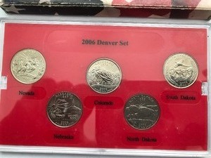 lot 277 image: 2006 Denver Mint Edition State Quarter Collection
