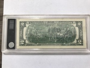 lot 278 image: Yellowstone National Park $2 Two Dollar Note Uncirculated Authentic - Colorized