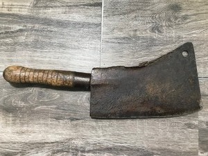 lot 301 image: Vintage meat cleaver