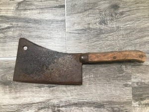 lot 303 image: Vintage meat cleaver
