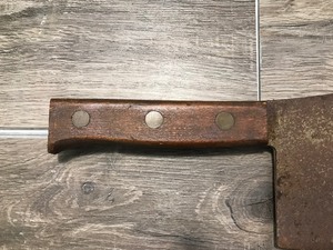 lot 304 image: Vintage meat cleaver