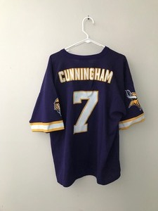 lot 308 image: NFL Randall Cunningham #7 Minnesota Vikings Football Jersey