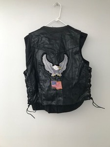 lot 334 image: Motorcycle leather vest with insert