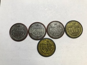 lot 359 image: 5 - 1964 All Stars Metal Collectible Baseball Coins