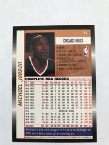 lot 405 image: 1998 TOPPS #77 MICHAEL JORDAN