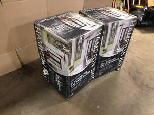 Hampton Bay  48000 BTU Stainless Steel Patio Heater  Customer returns Review all pictures Lot of 2
