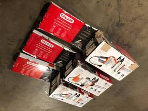 Oregon  CS1500 Self-Sharpening 15 Amp Corded Electric Chainsaw, 18 in. Bar, Equipped with PowerSharp Saw Chain Lot of 3 Customer returns Review all pictures