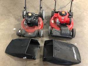 Mix lot of 2 Red Lawn Mowers, For Parts, Customer Returns Review all pictures