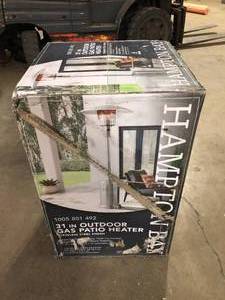 Hampton Bay  48000 BTU Stainless Steel Patio Heater Customer returns Review all pictures