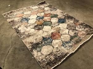 StyleWell  Alino Multi 6 ft. x 8 ft. Quatrefoil Area Rug Customer returns Review all pictures