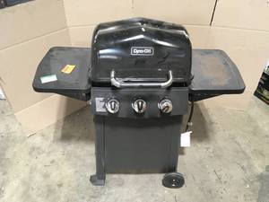 Dyna-Glo  3-Burner Open Cart Propane Gas Grill in Black, Customer return Review all pictures