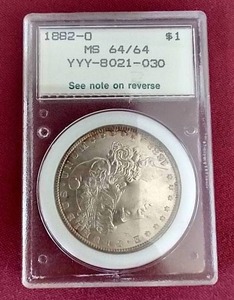 Slabbed 1882-O Morgan Dollar - MS64