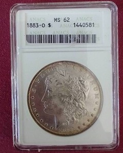 1883-O Morgan Dollar - ANACS MS62