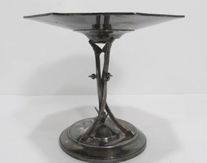 lot 21 image: Antique Silver Plated Pedestal Stand
