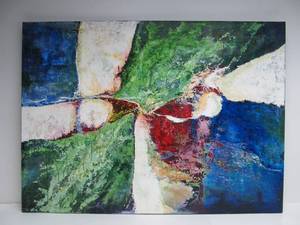 lot 41 image: LARGE Original Abstract Oil Painting