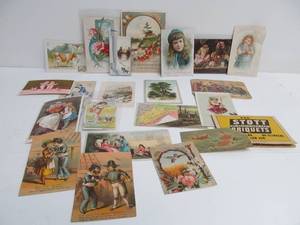 lot 62 image: Large Lot of Orig Antique Victorian Advertising Trade Cards #2
