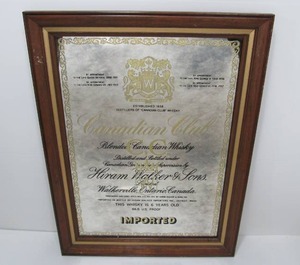lot 74 image: Vintage 1960s-70s CANADIAN CLUB Bar Mirror Whiskey Sign