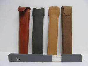 lot 80 image: Lot of 5 Vintage Slide Rules wCases