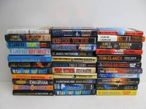 lot 111 image: Excellent Large Lot of Hardcover MysterySuspense Books