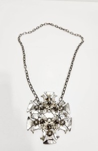 lot 140 image: HUGE Vintage Signed Aztec Mayan Style Atelier Nina Pendant Necklace