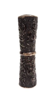 lot 147 image: Vintage SiameseThai Sterling Silver Repousse Lipstick Holder