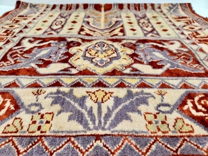 lot 151 image: Small Old Vintage Silk Rug