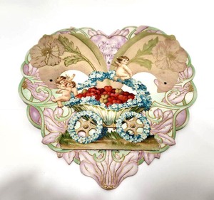 lot 156 image: 4 Exceptional LARGE Antique Victorian Valentines