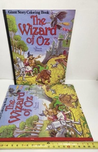 lot 166 image: 2 Vintage GIANT Wizard of OZ Coloring Books