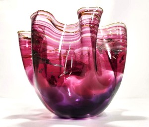 lot 180 image: Gorgeous Larger Size Hand Blown Art Glass Bowl by Scott & Laura Curry
