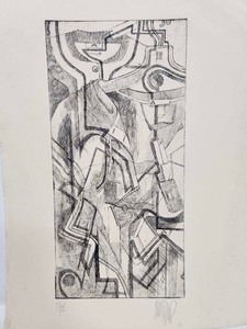 lot 203 image: Signed Vintage Mid Century Signed Etchings