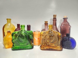 lot 196 image: Large Group of Colorful Vintage Bottles