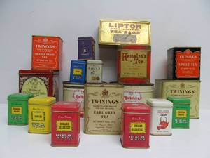 lot 134 image: Lot of Vintage Advertising Tins