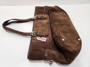 lot 266 image: Excellent Authentic COACH Brown Leather & Suede Purse