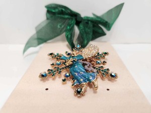 lot 279 image: Mint in Box Large KIRKS FOLLY Jeweled Angel Christmas PinBrooch