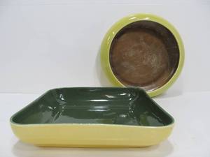 lot 297 image: Mid Century RED WING Art Pottery Bowl & Planter - Yellow