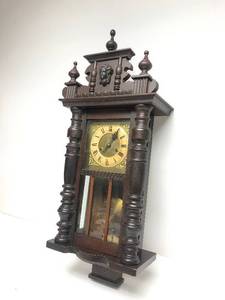 lot 299 image: Nice Antique Regulator Wall Clock