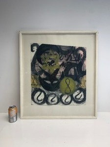 lot 302 image: Framed Original Abstract Painting