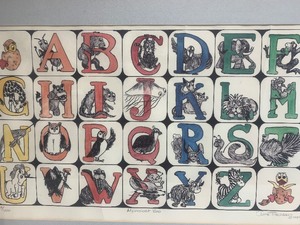 lot 319 image: Framed Signed & Numbered Alphabet Artwork