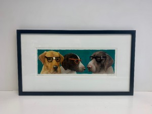 lot 317 image: Framed Signed & Numbered Print - The Nerd Dogs by Will Bullas
