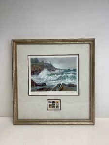 lot 320 image: Frame Signed Numbered National Park Stamp Print