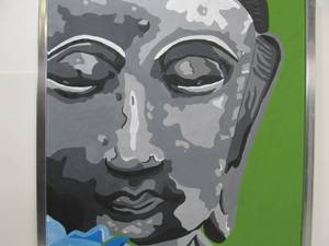 lot 340 image: Original Buddha Zen Acrylic Painting 29