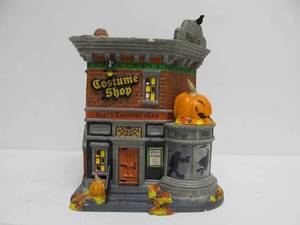 lot 346 image: Dept 56 Snow Village Halloween Axels Costume Shop and Grimslys Tool Shed