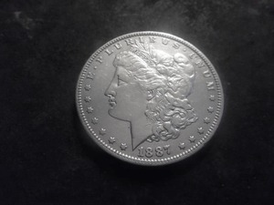 1887 O Morgan Silver Dollar