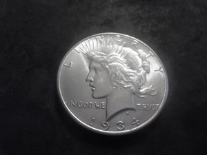 1934 D Double Die Peace Silver Dollar